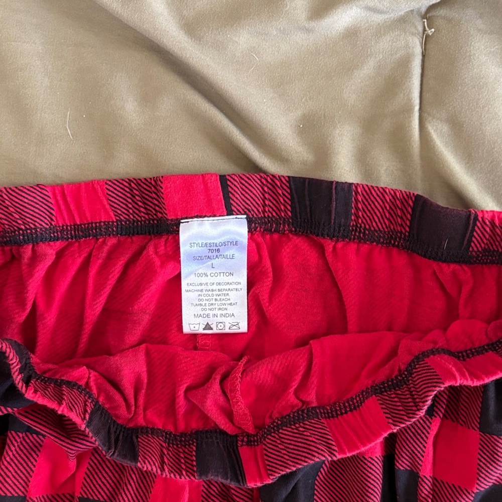 Red and Black Plaid Pajama Pants - Picture 3 of 4